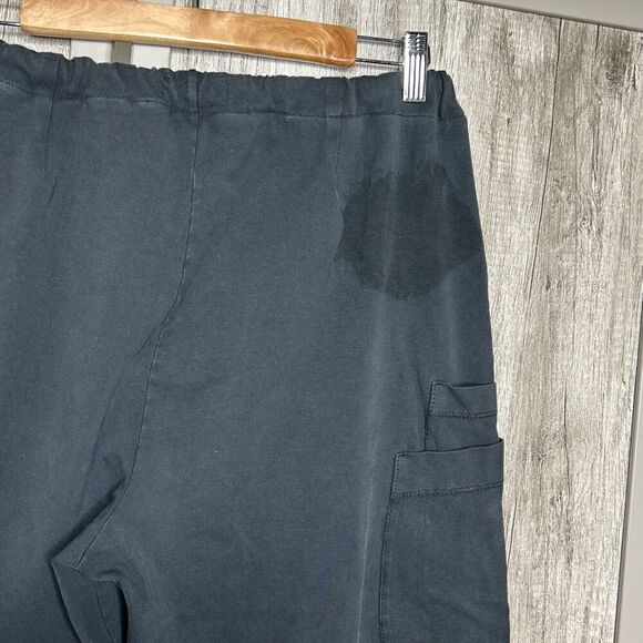 Iridium Pants Wide Leg Oversized Pockets Pull On Black Color Size M - Picture 7 of 7